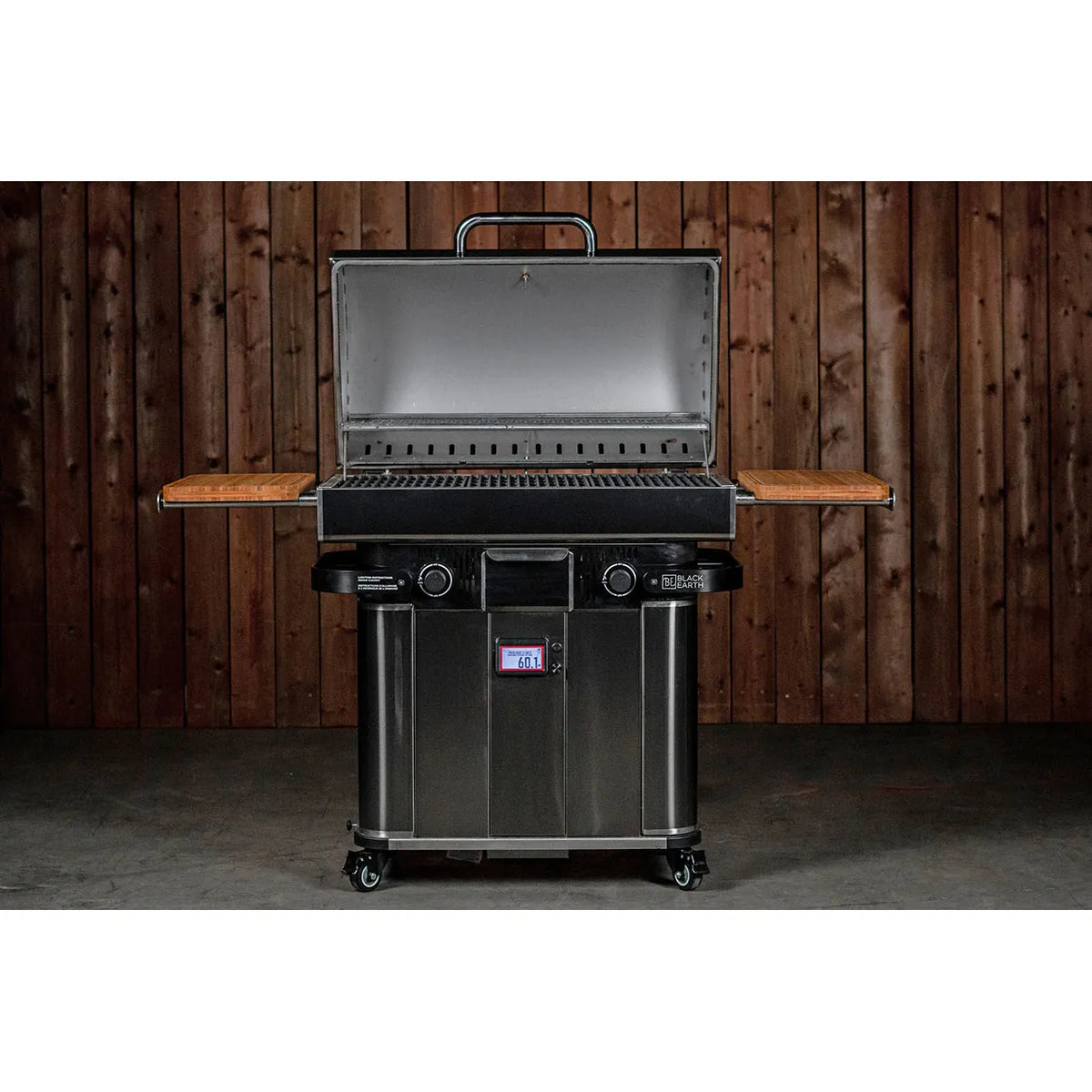 Black Earth Freestanding Hybrid Grill Luxe Barbeque Company