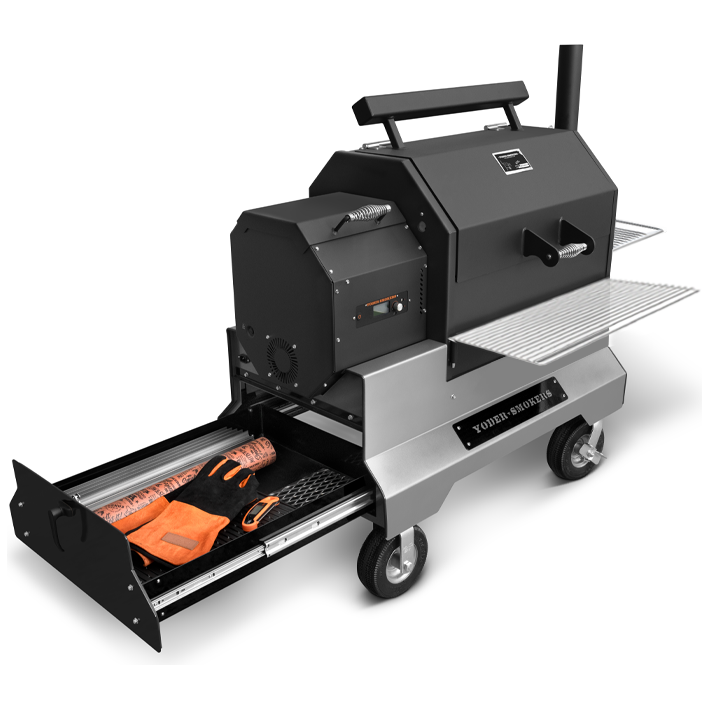 Yoder Smoker YS640S Competition Pellet Grill Orange Luxe BBQ