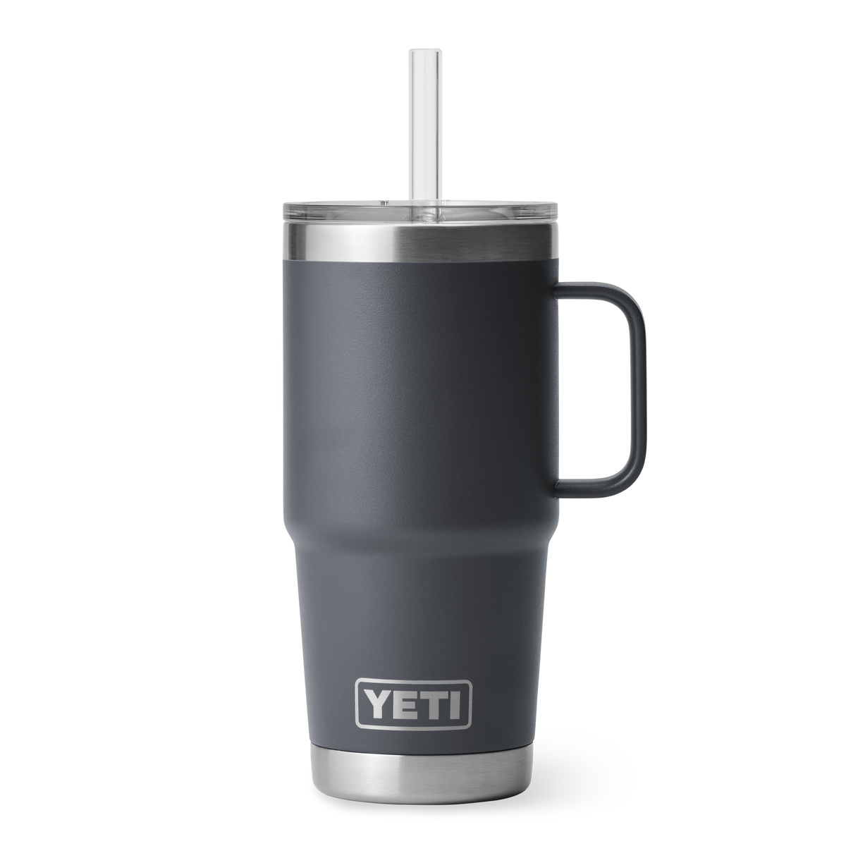 Yeti Rambler 25oz Mug With Straw Lid - Charcoal – Luxe Barbeque 