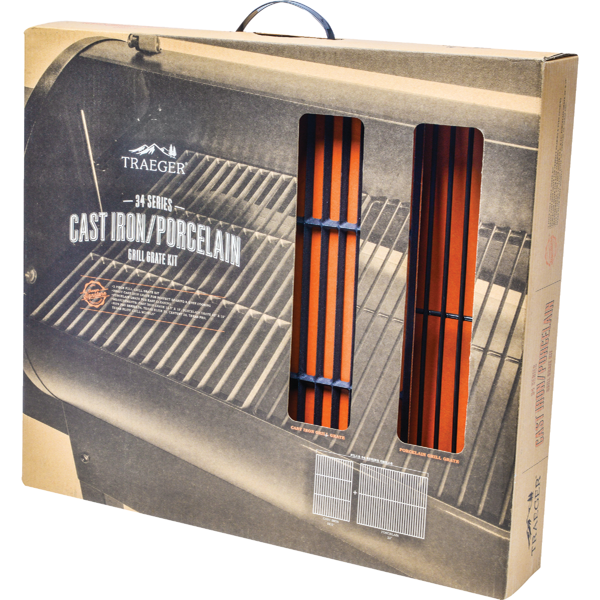 Traeger Cast Iron/Porcelain Grill Grate Kit 34 Luxe Barbeque Company