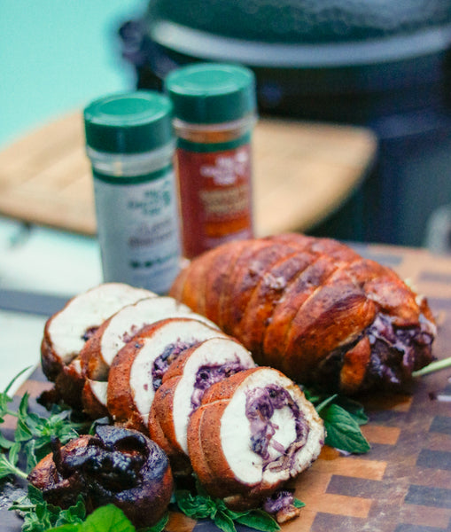 Smoked Stuffed Turkey Breasts with Bacon, Cheese and Wild Berries