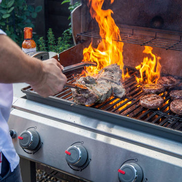Man cooking barbecue