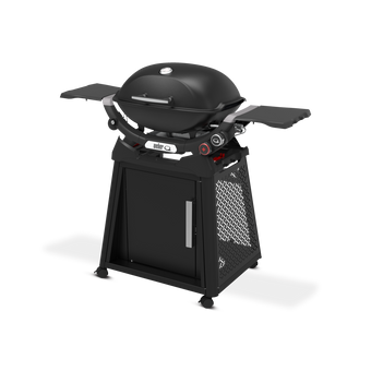 Weber - Q 2800N+ Gas Grill with Premium Stand - Midnight Black