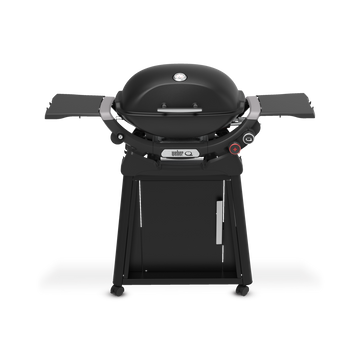 Weber - Q 2800N+ Gas Grill with Premium Stand - Midnight Black