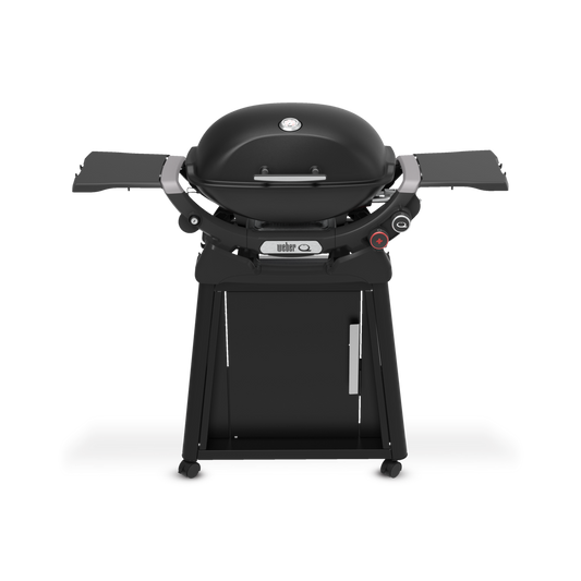 Weber - Q 2800N+ Gas Grill with Premium Stand - Midnight Black