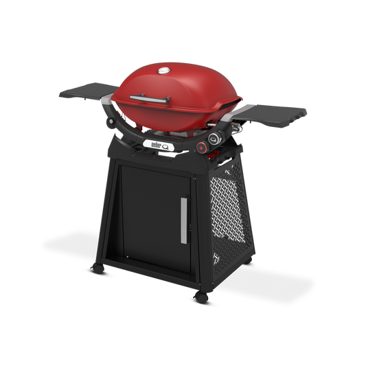 Weber - Q 2800N+ Gas Grill with Premium Stand - Flame Red