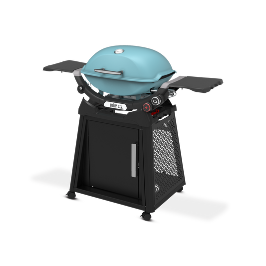 Weber - Q 2800N+ Gas Grill with Premium Stand - Sky Blue