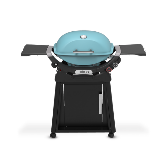 Weber - Q 2800N+ Gas Grill with Premium Stand - Sky Blue