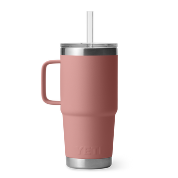 Yeti Rambler 25oz Mug With Straw Lid - Sandstone Pink