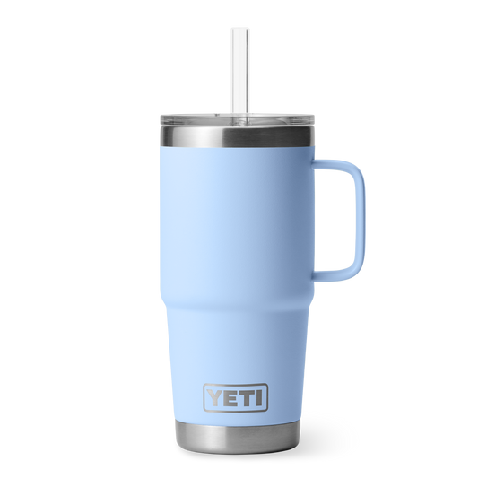 Yeti Rambler 25oz Mug With Straw Lid - Big Sky Blue