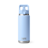 Yeti Rambler 26oz/769ml Bottle with Colour Match Straw Cap - Big Sky Blue