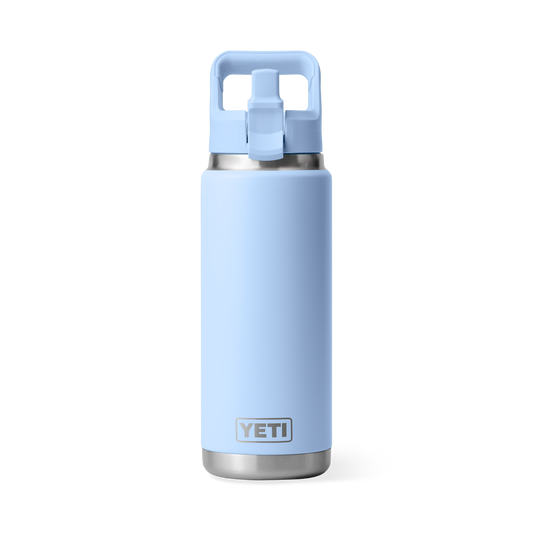 Yeti Rambler 26oz/769ml Bottle with Colour Match Straw Cap - Big Sky Blue