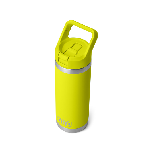 Yeti Rambler 18oz/532ml Bottle with Colour Match Straw Cap - Firefly Yellow