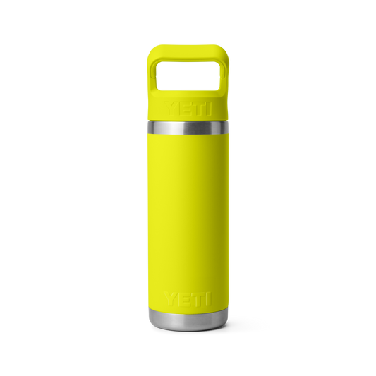 Yeti Rambler 18oz/532ml Bottle with Colour Match Straw Cap - Firefly Yellow