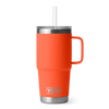 Yeti Rambler 25oz Mug With Straw Lid - Papaya