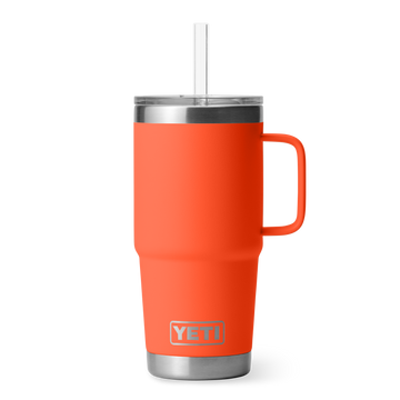 Yeti Rambler 25oz Mug With Straw Lid - Papaya