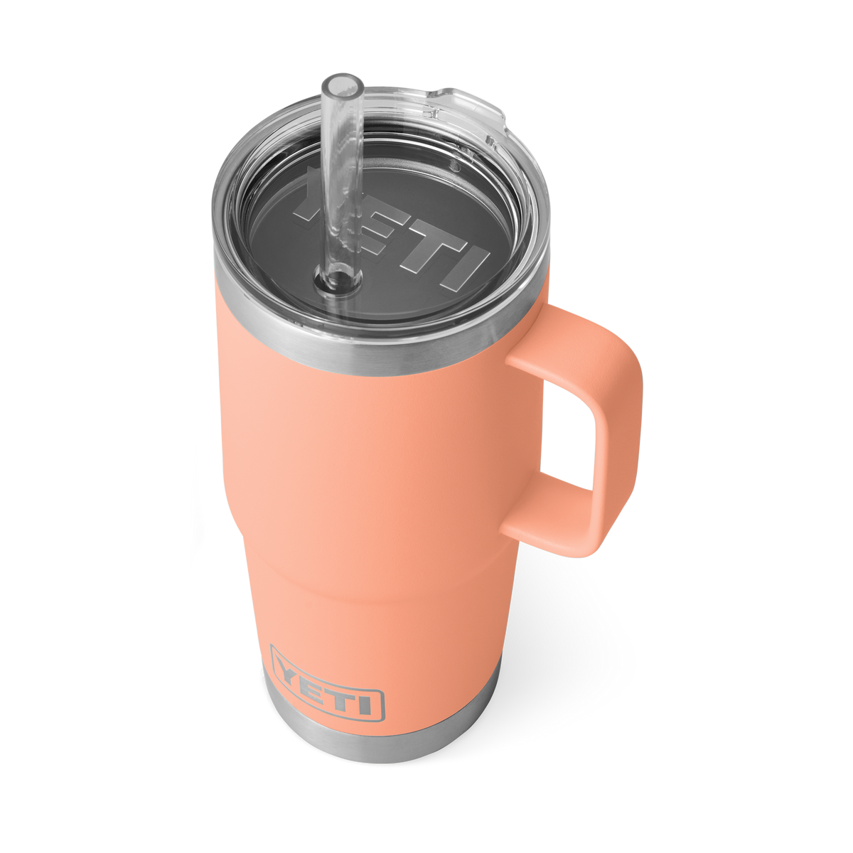 Yeti Rambler 25oz Mug With Straw Lid Lowcountry Peach Luxe Barbeque