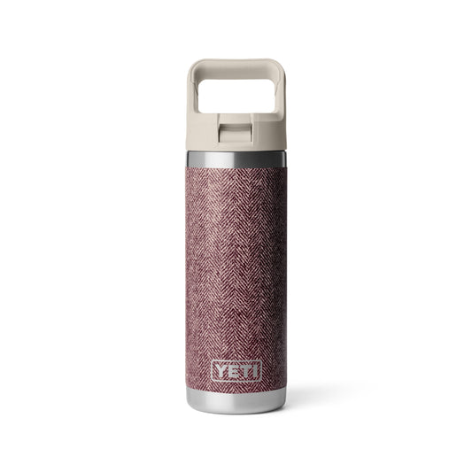 Yeti Rambler 18oz/532ml Bottle with Colour Match Straw Cap - Riverhead Red