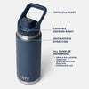 Yeti Rambler 26oz/769ml Bottle with Flip Chug Cap - White