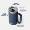 Yeti Rambler 24oz/710ml Ceramic Lined Mug with Magslider Lid - Navy