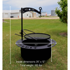 Luxe BBQ Co. - Smokeless Metal Firepit with Swing-out Grill & Pot Holder
