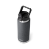 Yeti Rambler 26oz/769ml Bottle with Colour Match Straw Cap - Black Stone