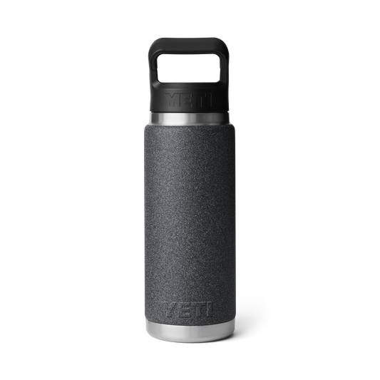 Yeti Rambler 26oz/769ml Bottle with Colour Match Straw Cap - Black Stone