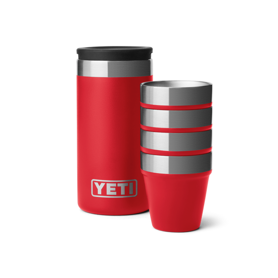 Yeti Shot Glasses & Case - Rescue Red – Luxe Barbeque Company Yeti Shot Glasses & Case - Rescue Red – Luxe Barbeque Company