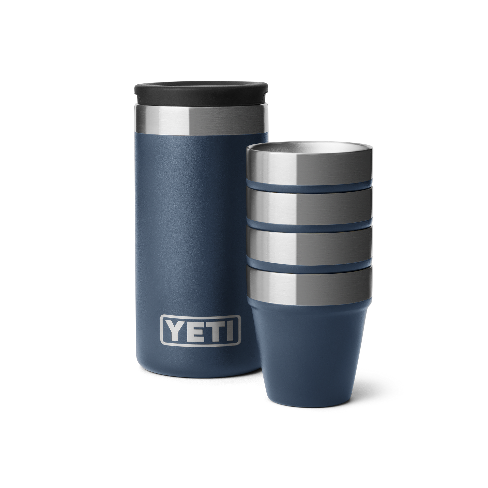 バーベキュー・調理用品 YETI SHOT GLASSES (CF) Yeti Shot Glasses & Case - Navy – Luxe Barbeque Company