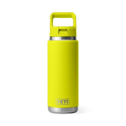 Yeti Rambler 26oz/769ml Bottle with Colour Match Straw Cap - Firefly Yellow