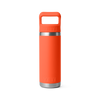 Yeti Rambler 18oz/532ml Bottle with Colour Match Straw Cap - Papaya