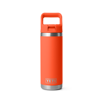 Yeti Rambler 18oz/532ml Bottle with Colour Match Straw Cap - Papaya