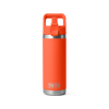 Yeti Rambler 18oz/532ml Bottle with Colour Match Straw Cap - Papaya