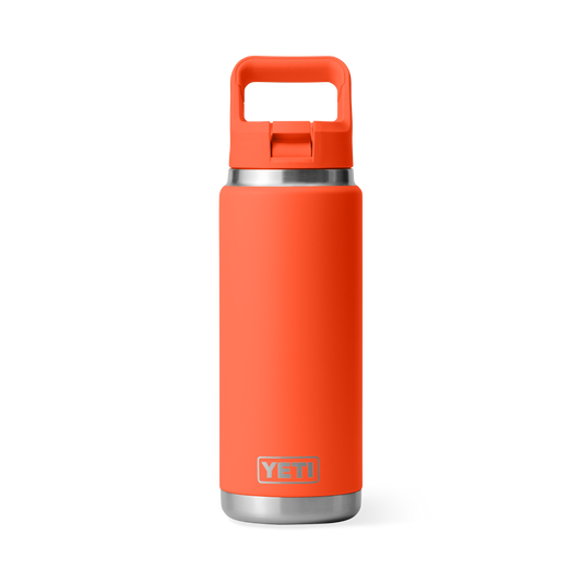 Yeti Rambler 26oz/769ml Bottle with Colour Match Straw Cap - Papaya