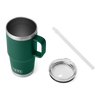 Yeti Rambler 25oz Mug With Straw Lid - Black Forest Green
