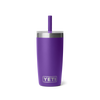 Yeti Rambler Jr 10oz/295ml Tumbler with Silicon Straw Lid - Pace Purple