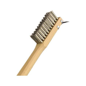 Chef Felton - 20" BBQ Brush With Scraper - Stainless Steel Bristles