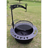 Luxe BBQ Co. - Smokeless Metal Firepit with Swing-out Grill & Pot Holder