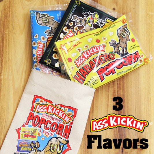 Ass Kickin' - Microwave Popcorn 3 Pack