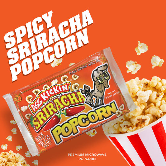 Ass Kickin' - Sriracha Microwave Popcorn Pouch