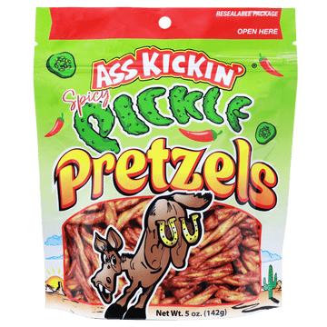 Ass Kickin' - Spicy Pickle Pretzels - 5oz Bag