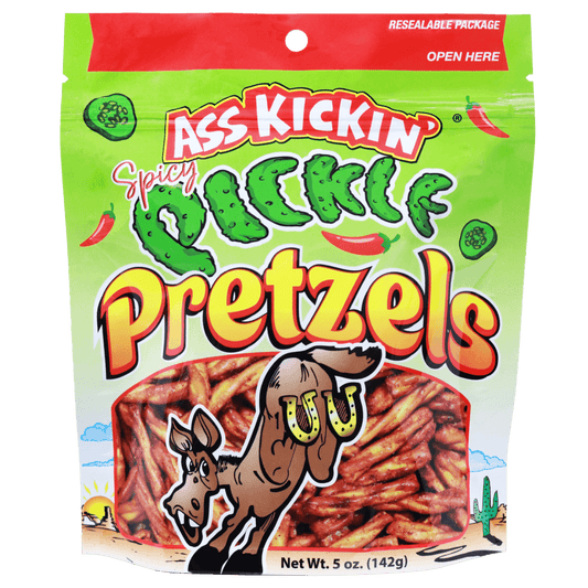 Ass Kickin' - Spicy Pickle Pretzels - 5oz Bag