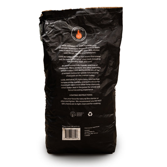 Luxe Barbeque Company Anthracite Large Block Charcoal - 22lbs bag