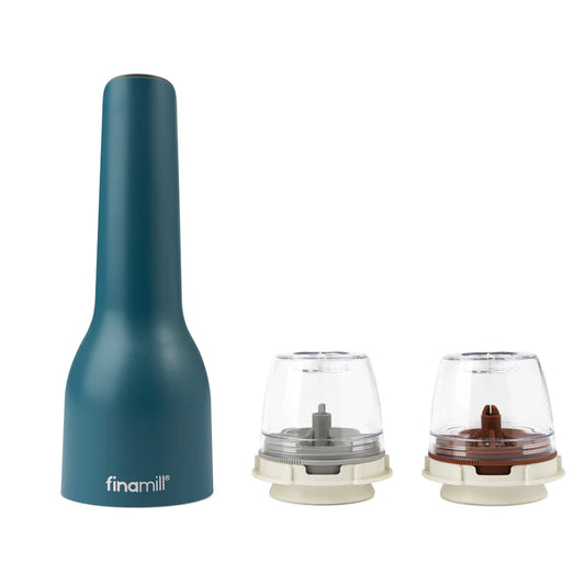 FinaMill Rechargeable Spice Grinder - Ocean Blue (1 Mill & 2 Pods)