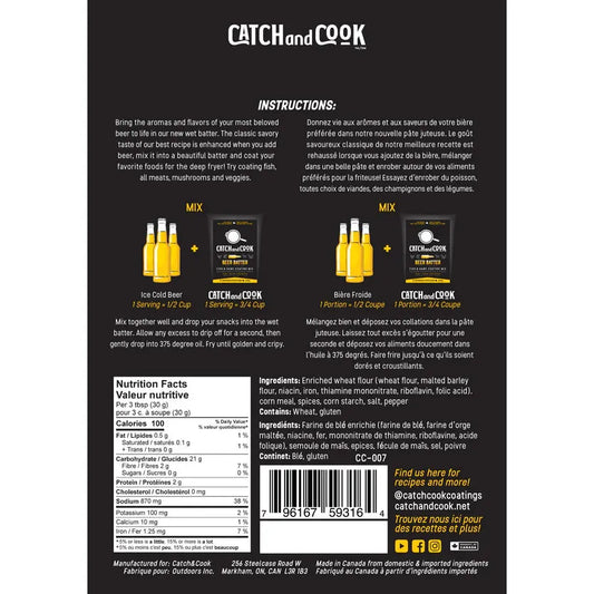 Catch and Cook - Beer Batter - Fish & Game Coating Mix
