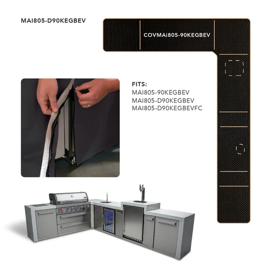 Mont Alpi - Cover for 805 Island with a 90 Degree Corner and Kegerator