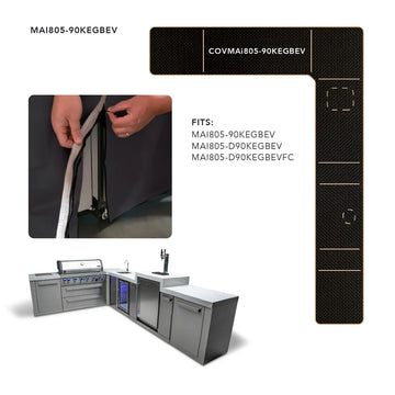 Mont Alpi - Cover for 805 Island with a 90 Degree Corner, Kegerator, and Beverage Center