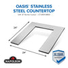 Napoleon Oasis 24" x 24" - Stainless Steel Countertop with 12" Burner Cutout