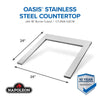 Napoleon Oasis 24" x 24" - Stainless Steel Countertop with 18" Burner Cutout