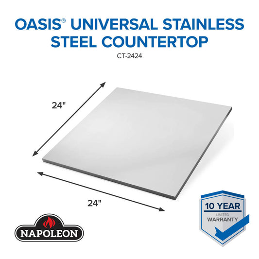 Napoleon Oasis Universal 24" x 24" - Stainless Steel Countertop